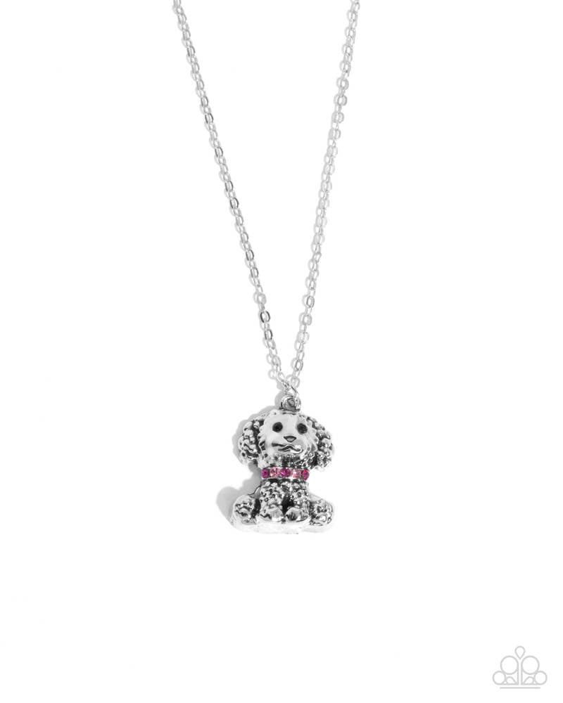 Poodle Pizzazz Pink Necklace
