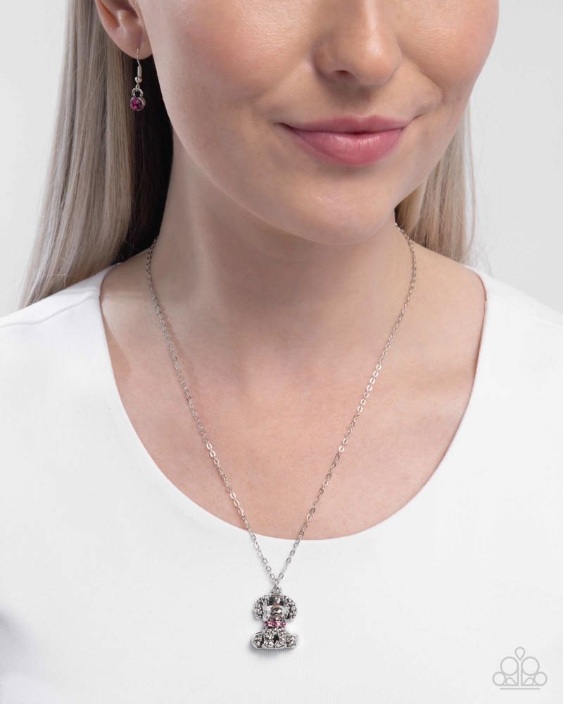 Poodle Pizzazz Pink Necklace