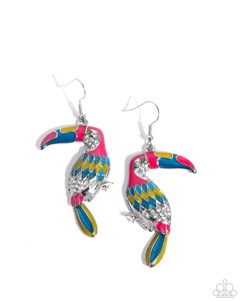 Toucan Tourist Pink Earrings