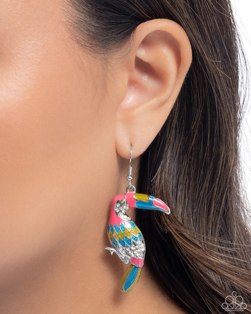 Toucan Tourist Pink Earrings