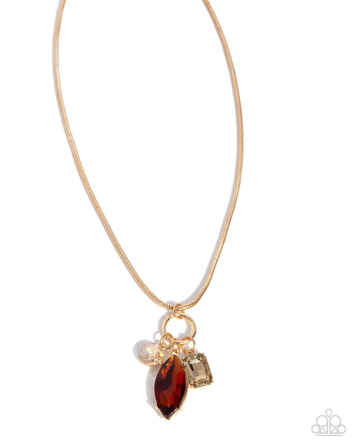 Lively Luminescence Brown Necklace