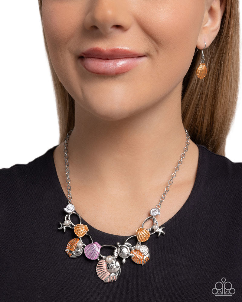 Oceanic Octave Orange Necklace