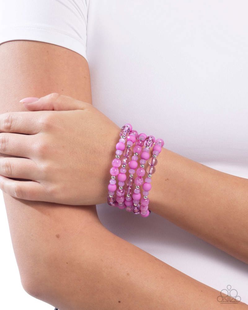 Colorful Chorus Purple Coil Bracelet
