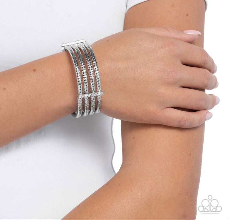 Teeming with Taste White Bracelet