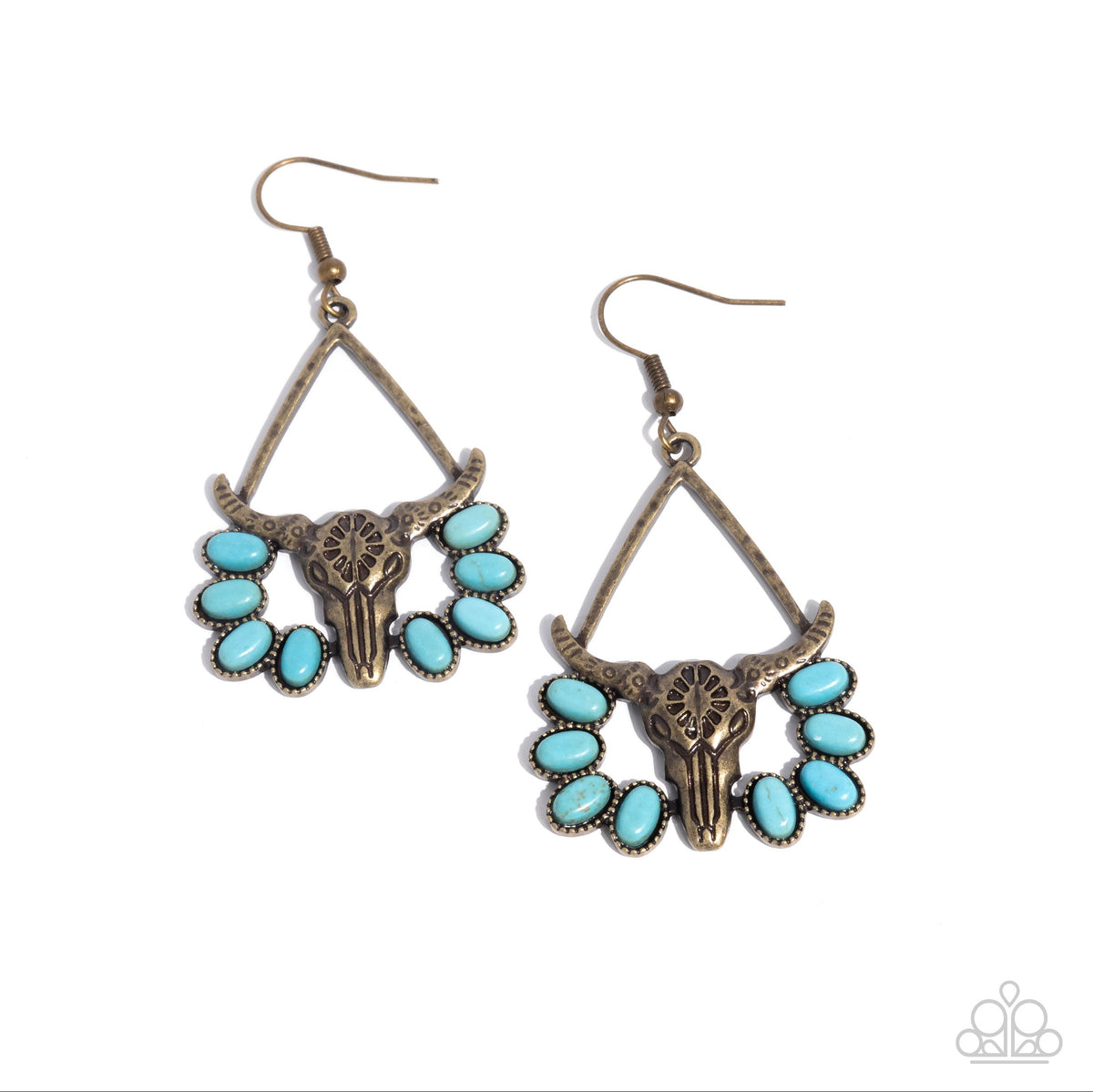 Western Whirlwind Brass Earrings