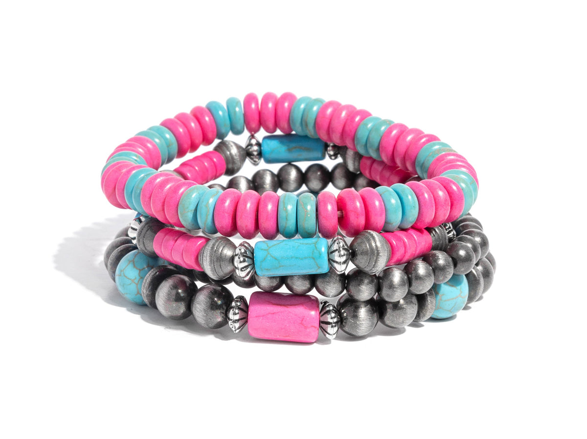 Adorably Abundant Pink Bracelet