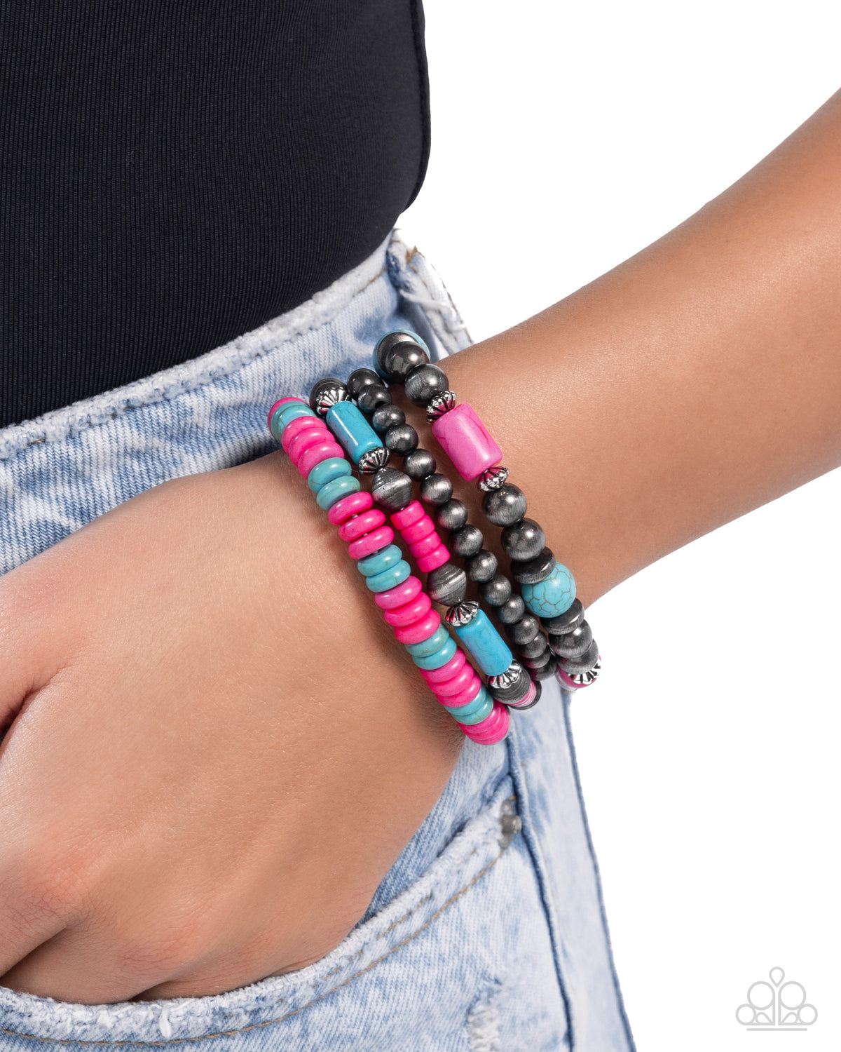 Adorably Abundant Pink Bracelet