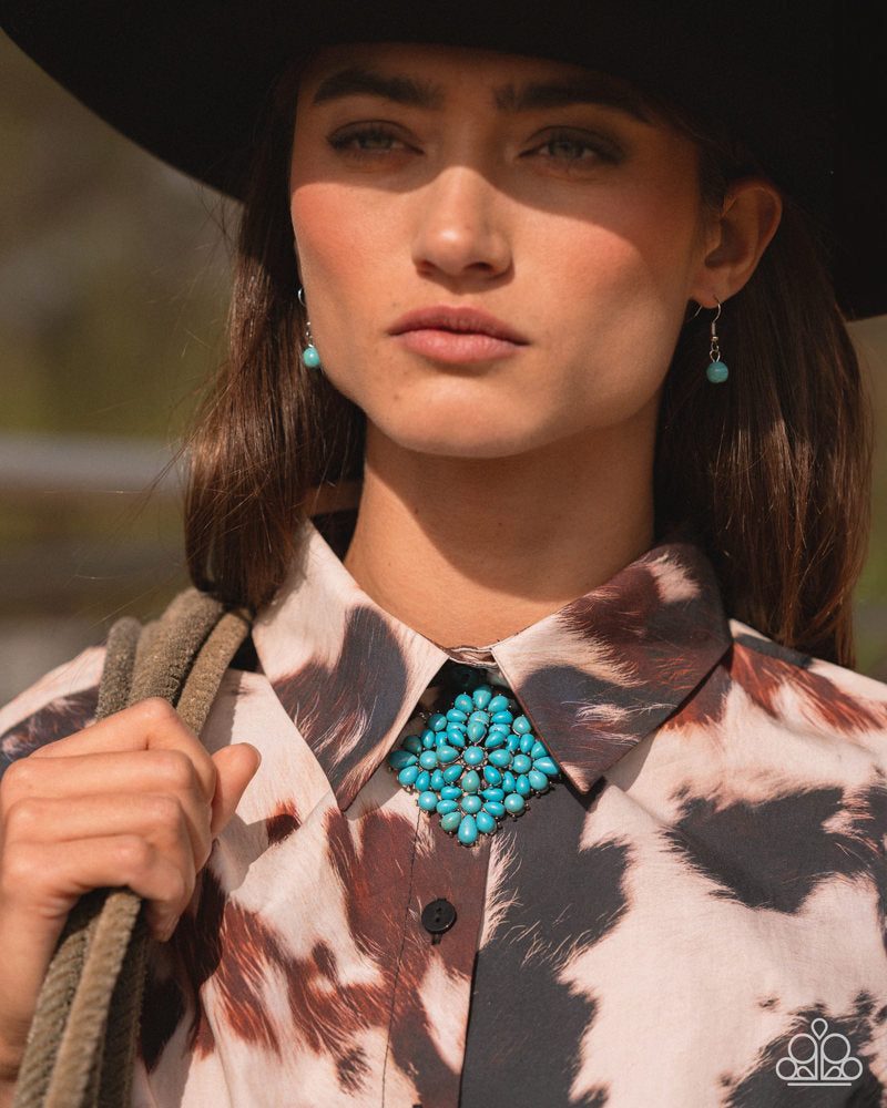 Stony Strength Blue Necklace