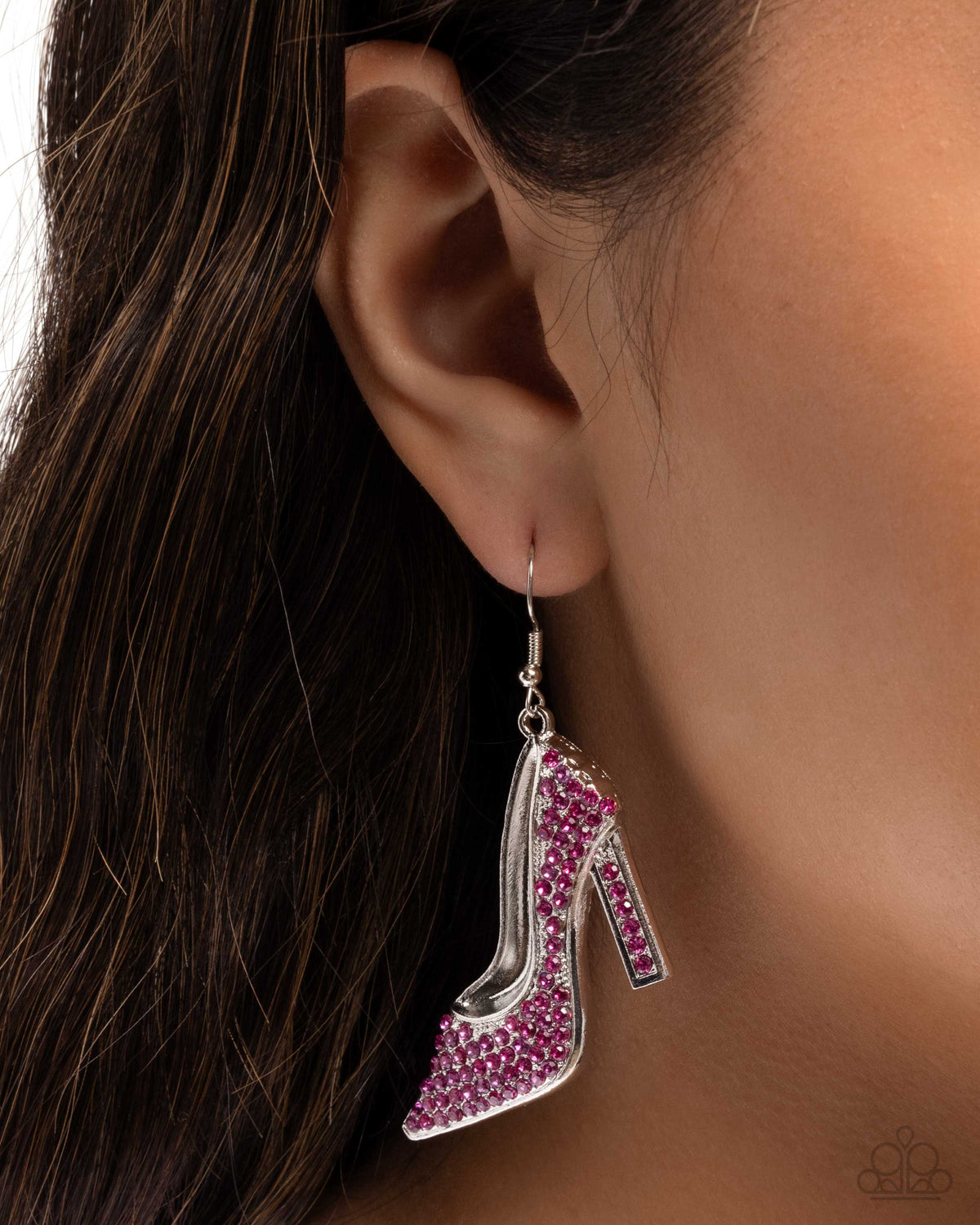 Wedding Shoes Pink Earrings