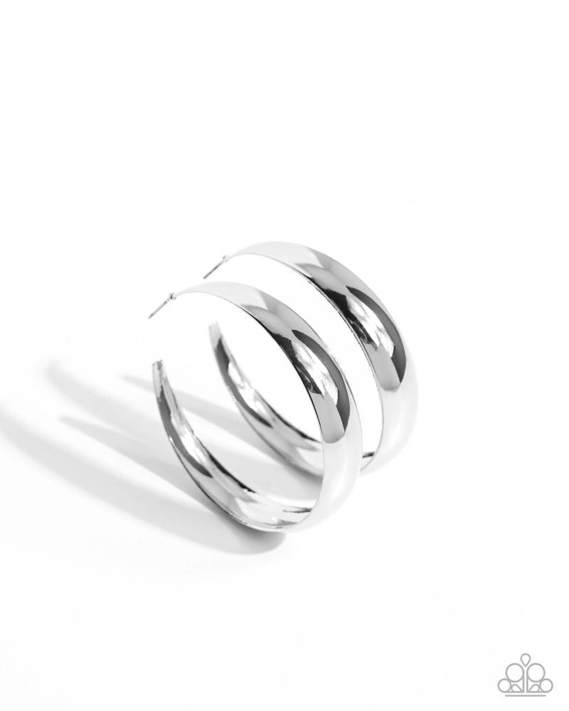 Gravity Generosity Silver Hoops
