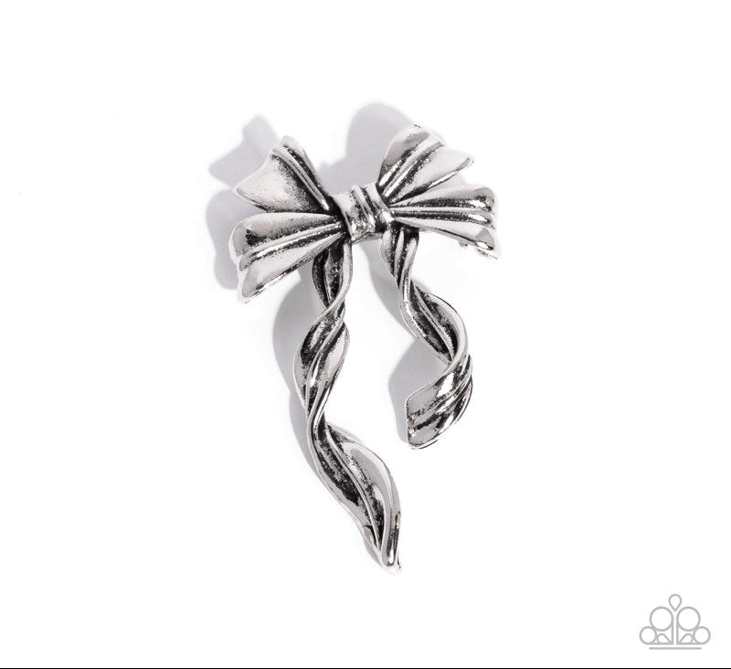 Bow Bonanza Silver Brooch