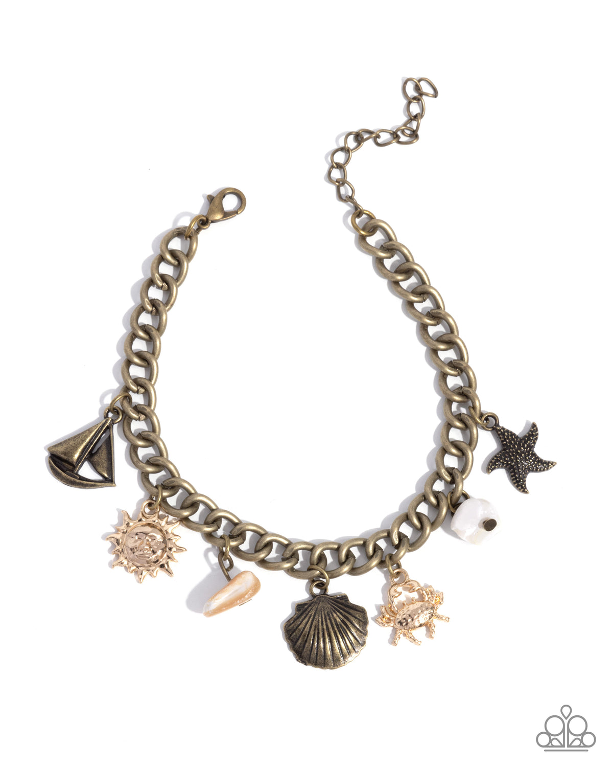 Sleek Sailing Brass Bracelet