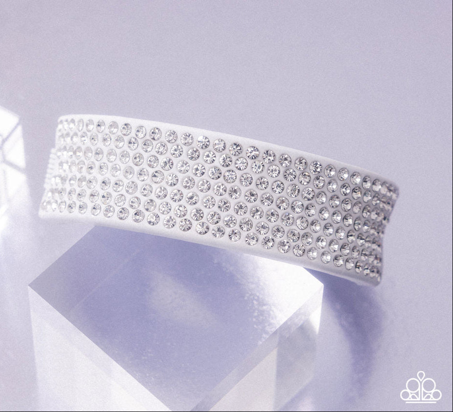 Sprinkling Studs White Hinge Bracelet