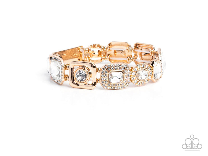 Striking Shimmer Gold Bracelet