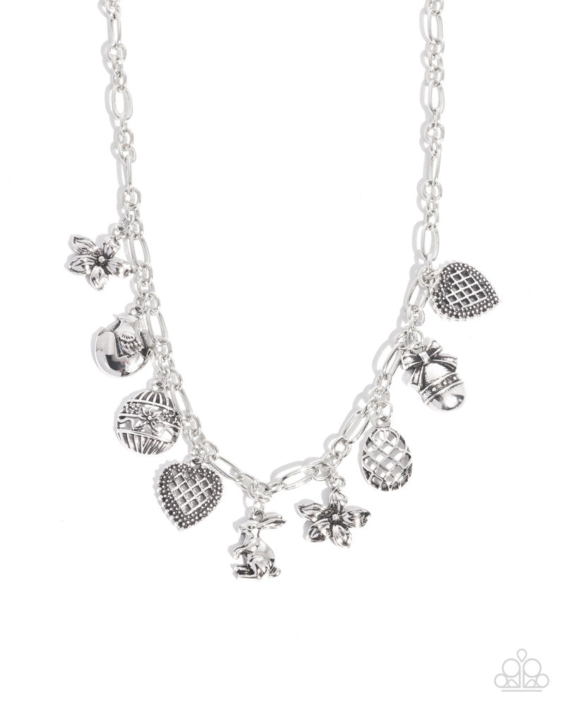 Eclectic Easter Silver Necklace