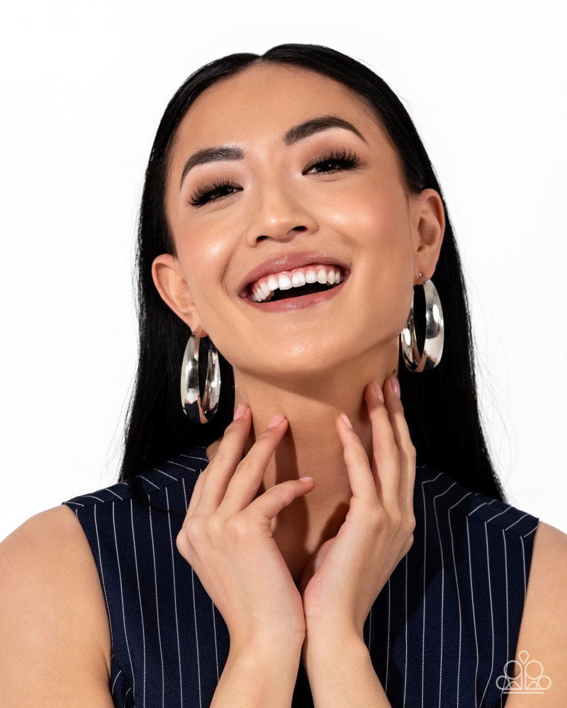 Gravity Generosity Silver Hoops