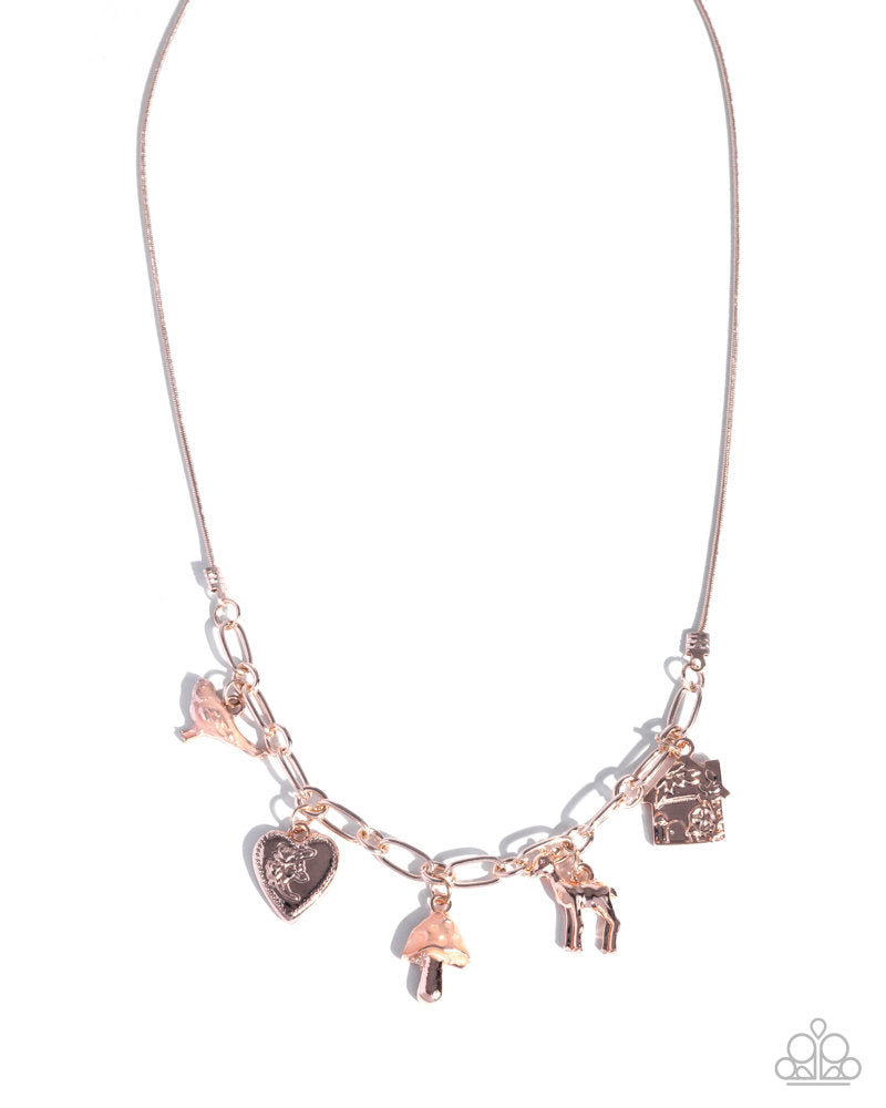 Fairytale Fanfare Rose Gold Necklace