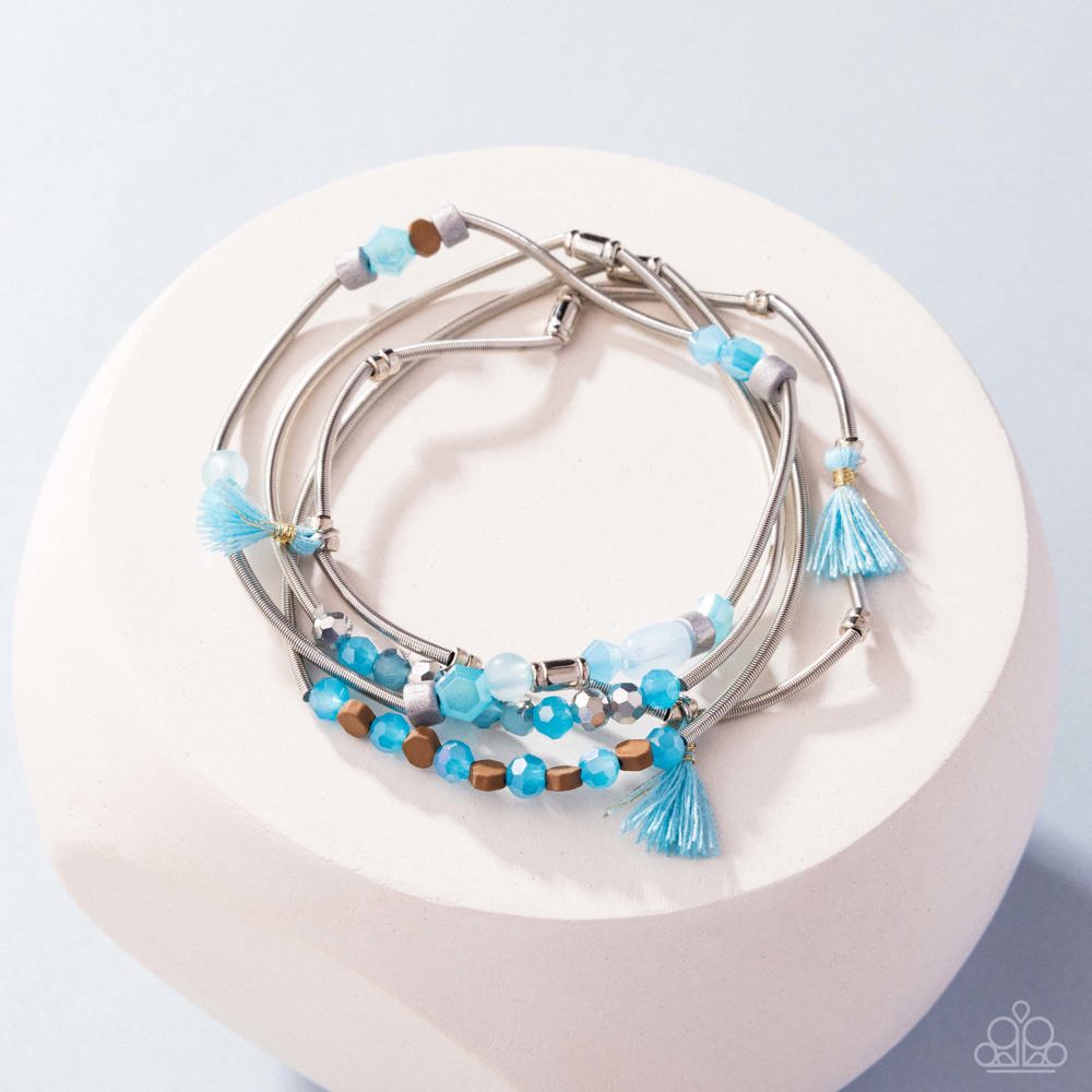 Coiled Color Blue Bracelet