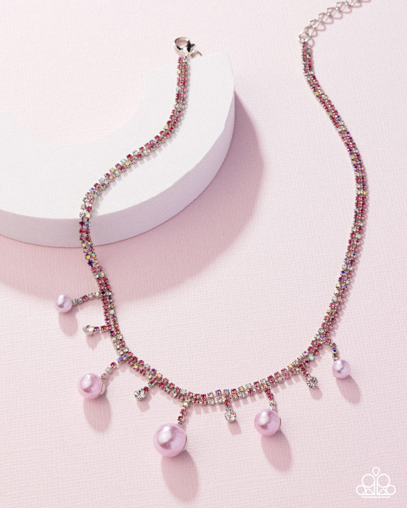 Shimmery Safeguard Pink Necklace