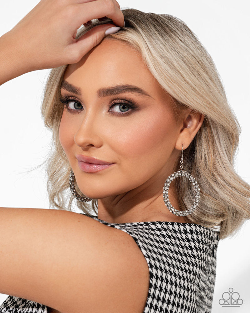 Breathtaking Beacon White Earrings