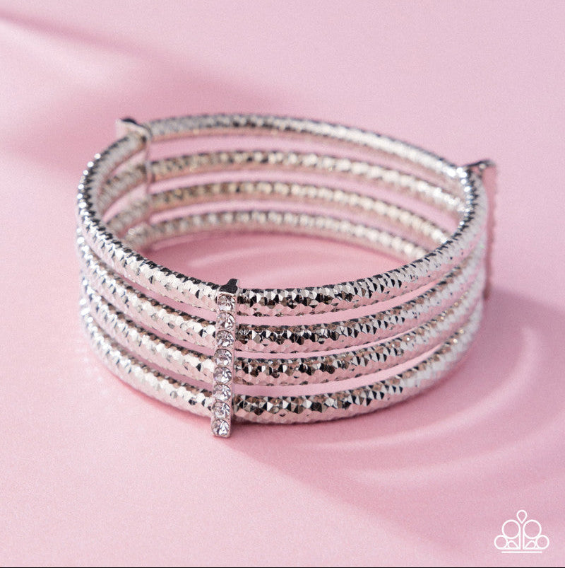Teeming with Taste White Bracelet