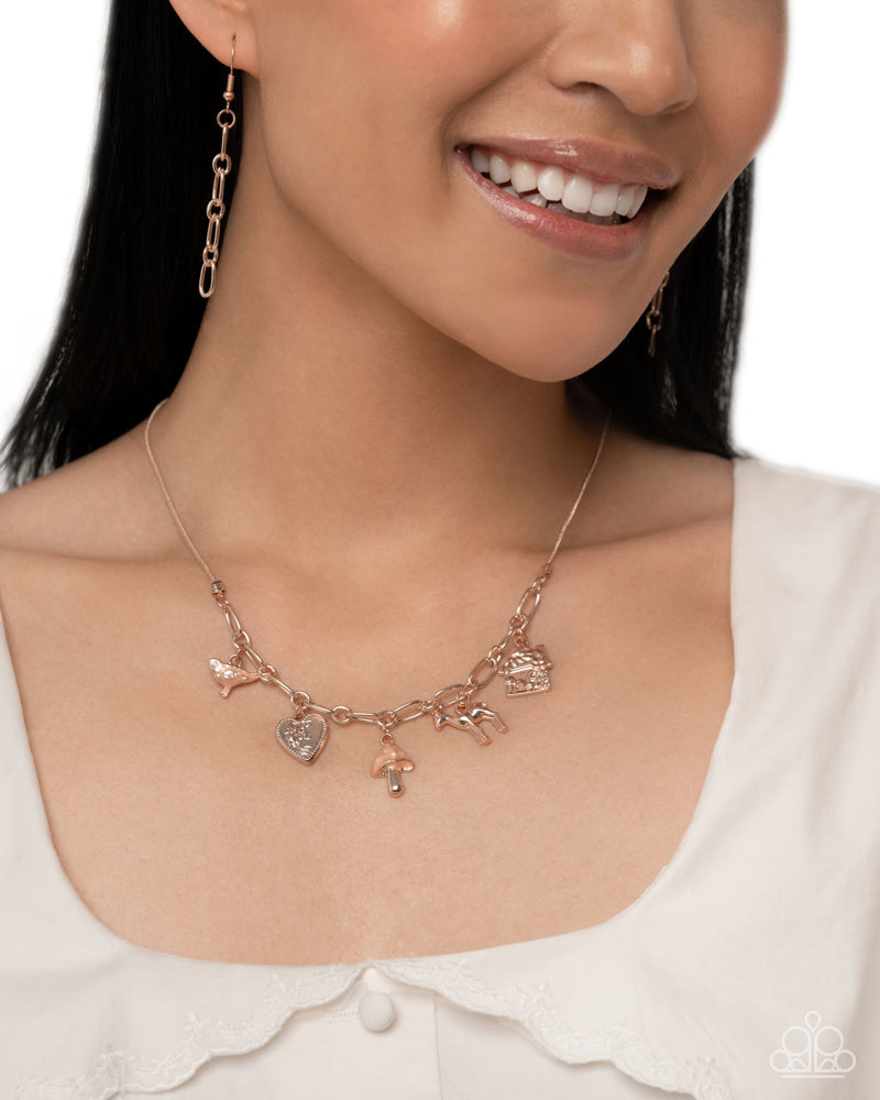 Fairytale Fanfare Rose Gold Necklace