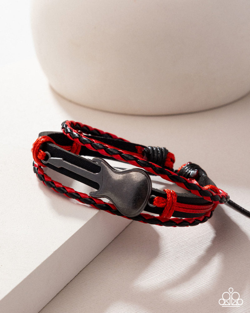 Lead Guitar Red Bracelet