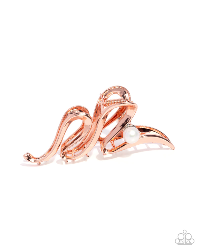 Melodic Monarch Copper Hair Clip