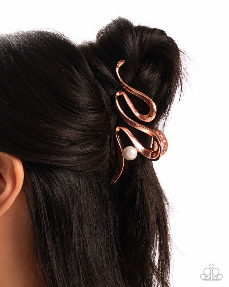Melodic Monarch Copper Hair Clip
