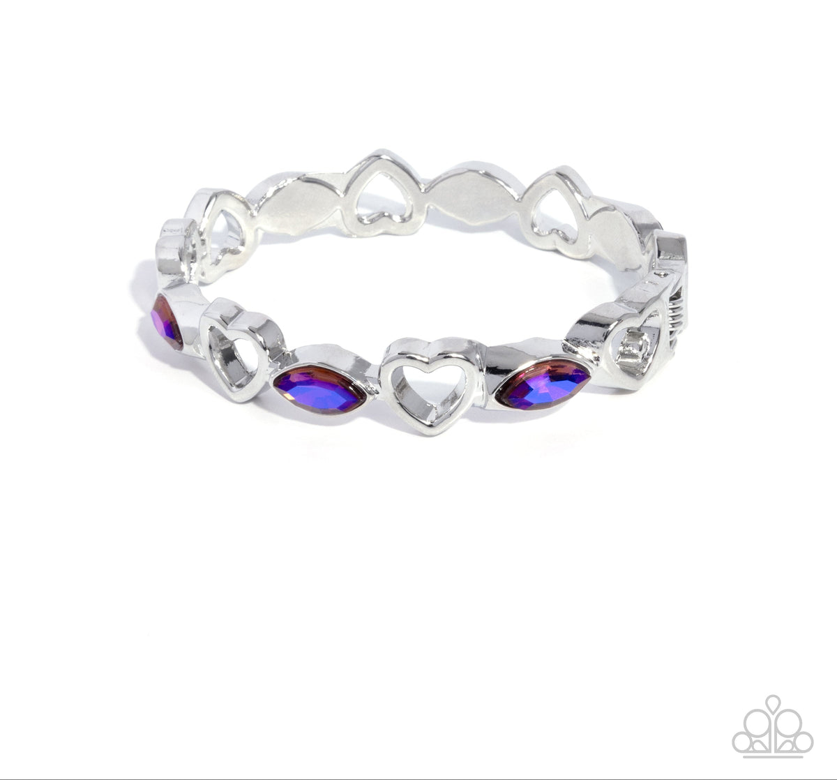 Heartfelt Headline Purple Hinge Bracelet