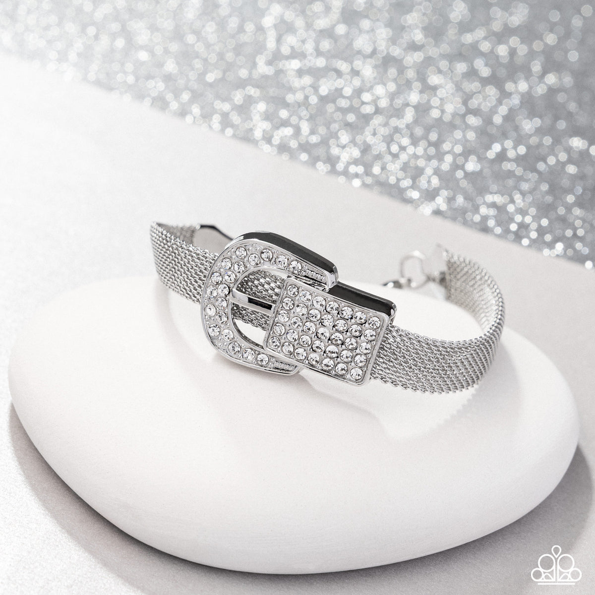 Boldly Buckled White Bracelet