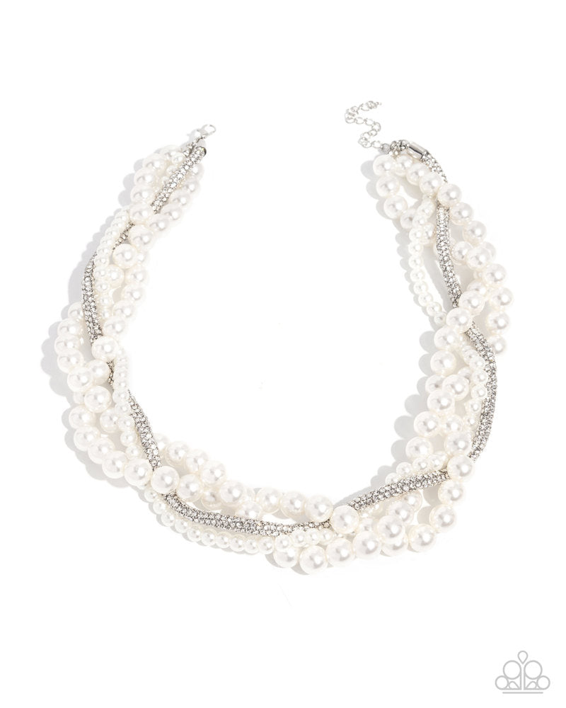Pearl Pinnacle White Necklace