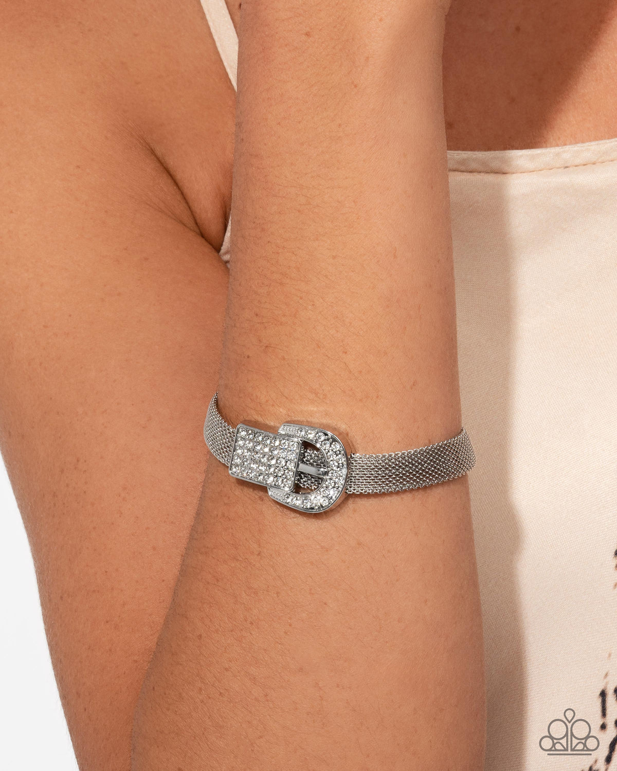 Boldly Buckled White Bracelet