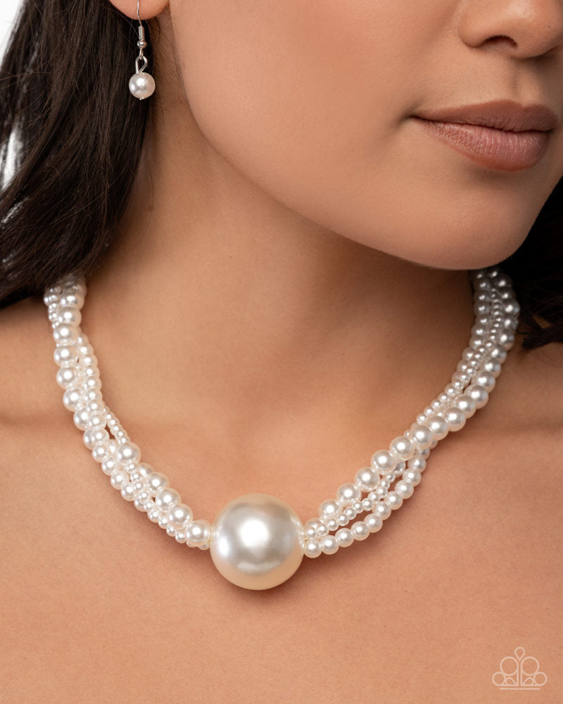 Polished Professional White Necklace