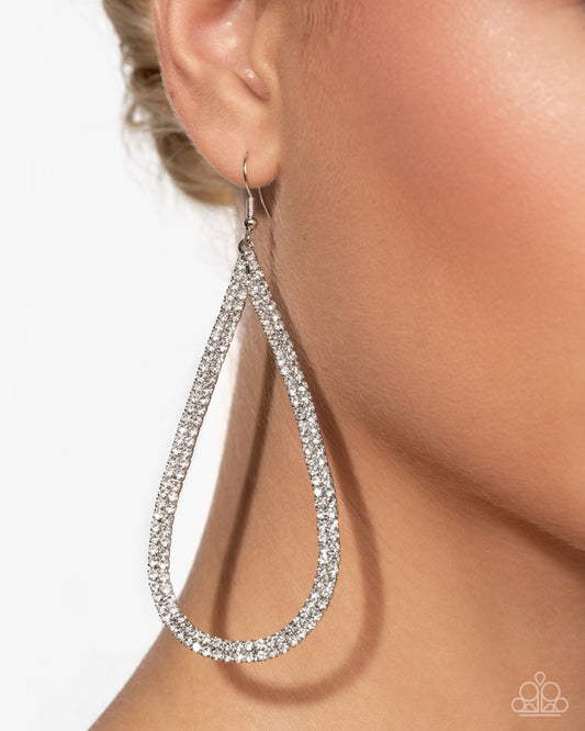 Traditional Twinkle White Earrings