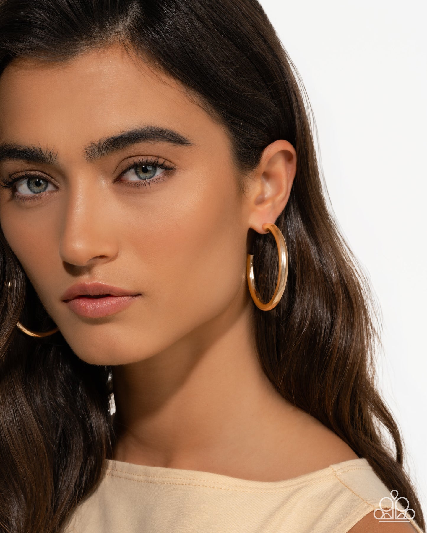 Sinuous Sheen Gold Hoops