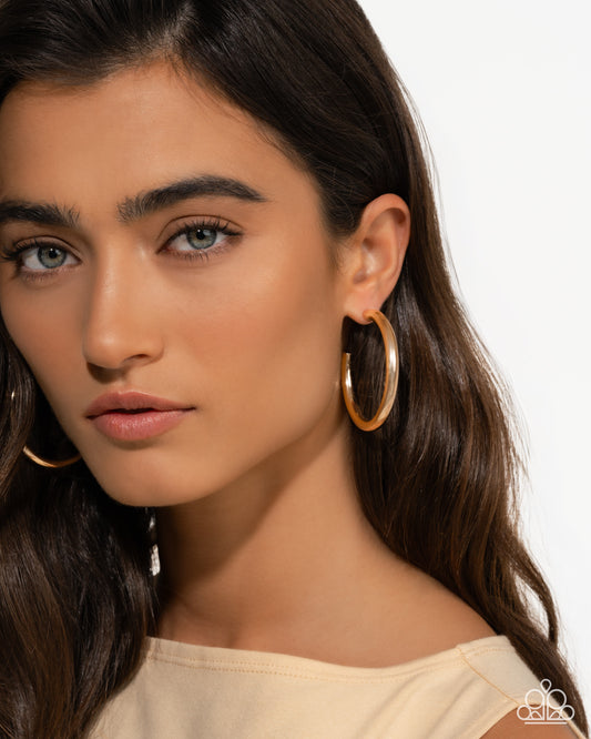 Sinuous Sheen Gold Hoops