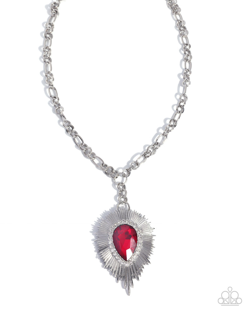 Sunburst State Red Necklace