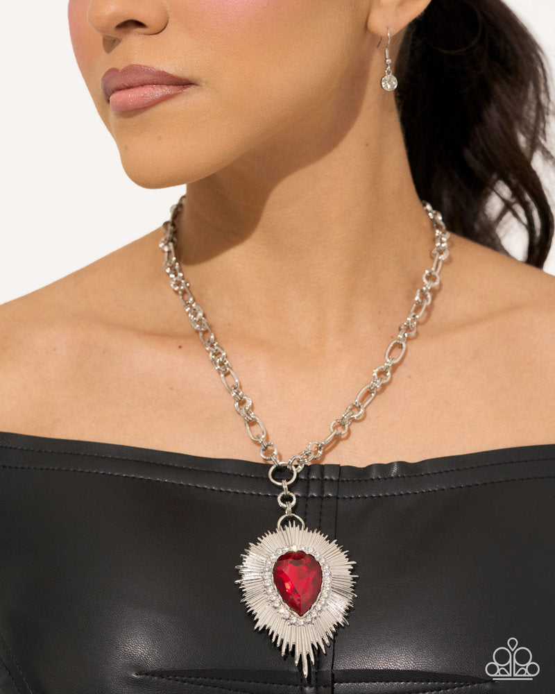 Sunburst State Red Necklace