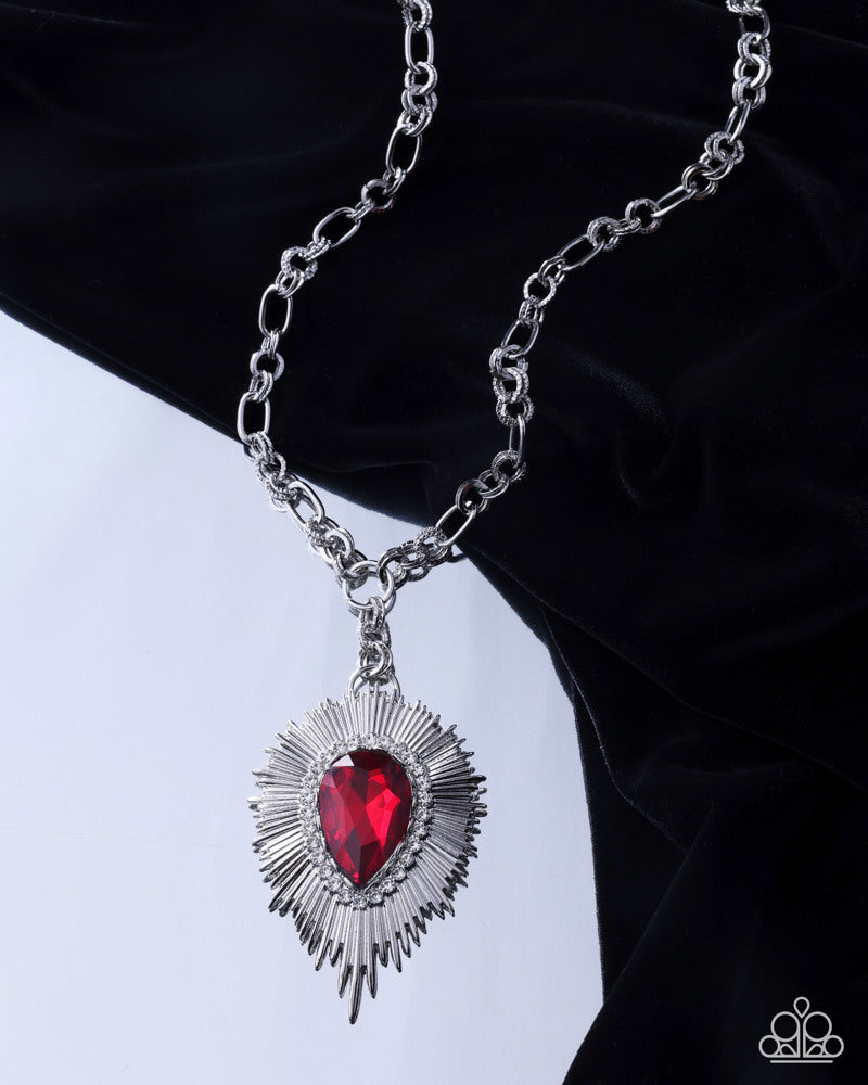 Sunburst State Red Necklace