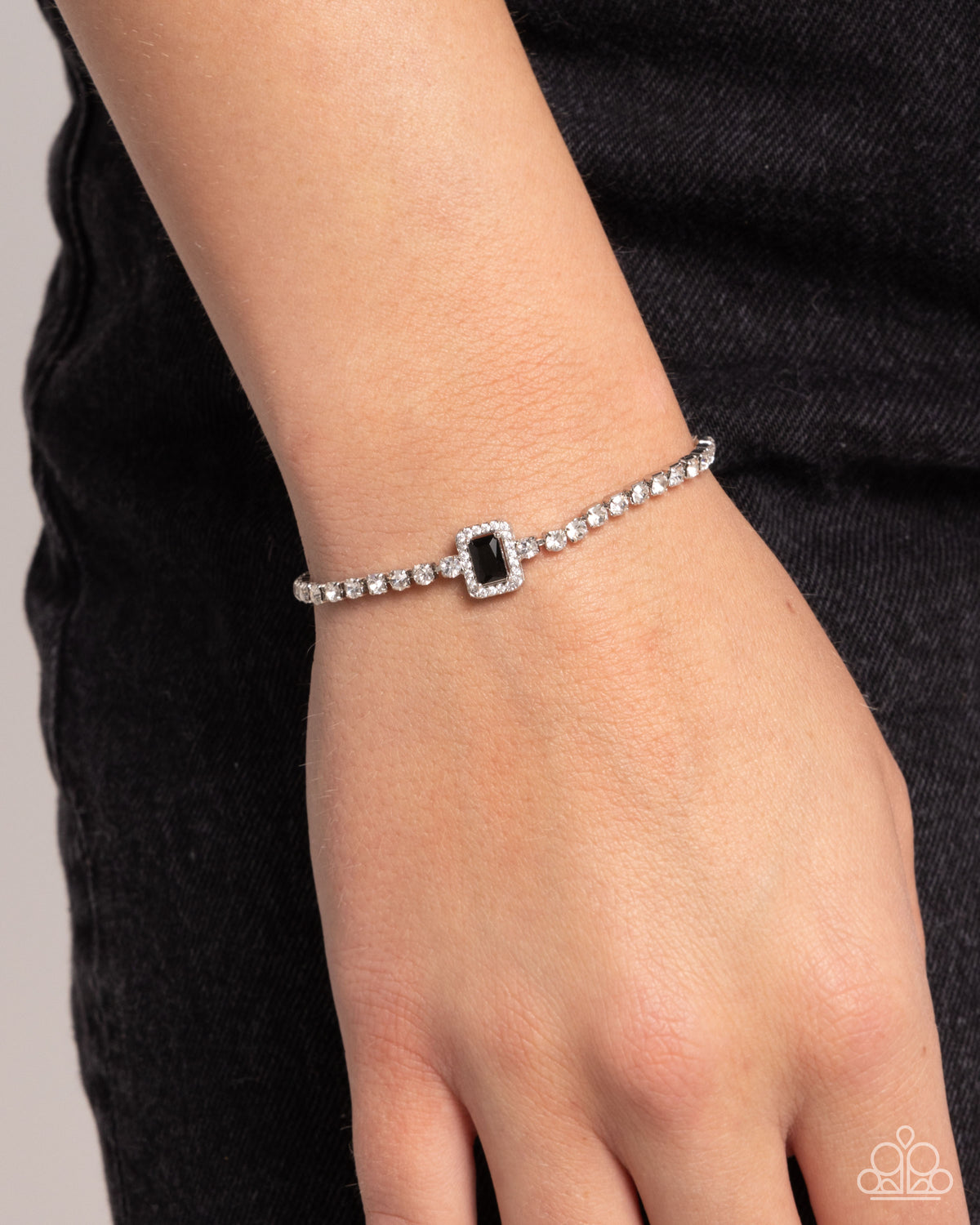 Draped in Dazzle Black Bracelet