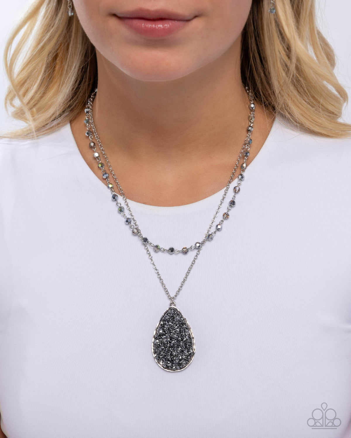 Druzy Delight Silver Necklace