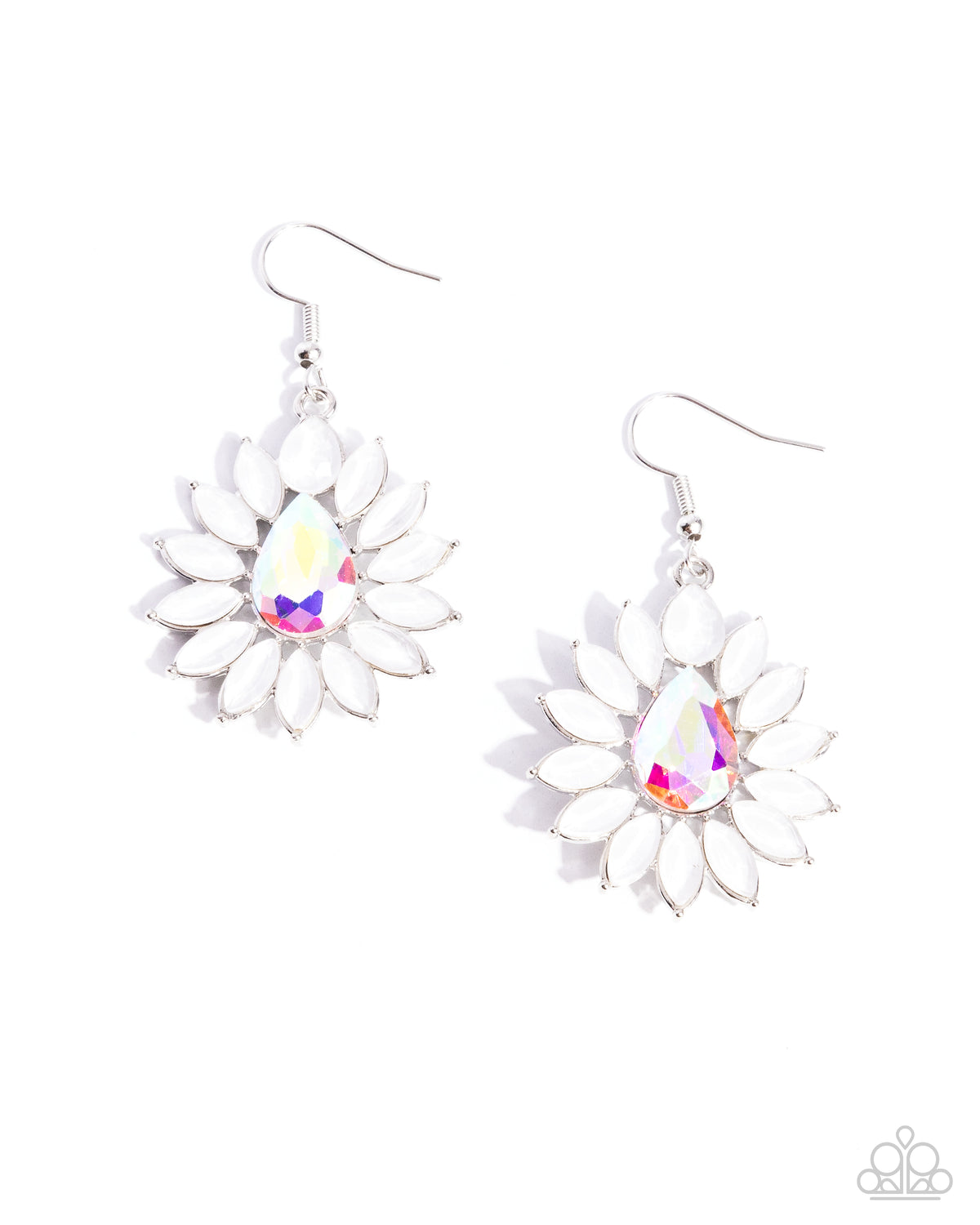 Giddy Generosity White Earrings