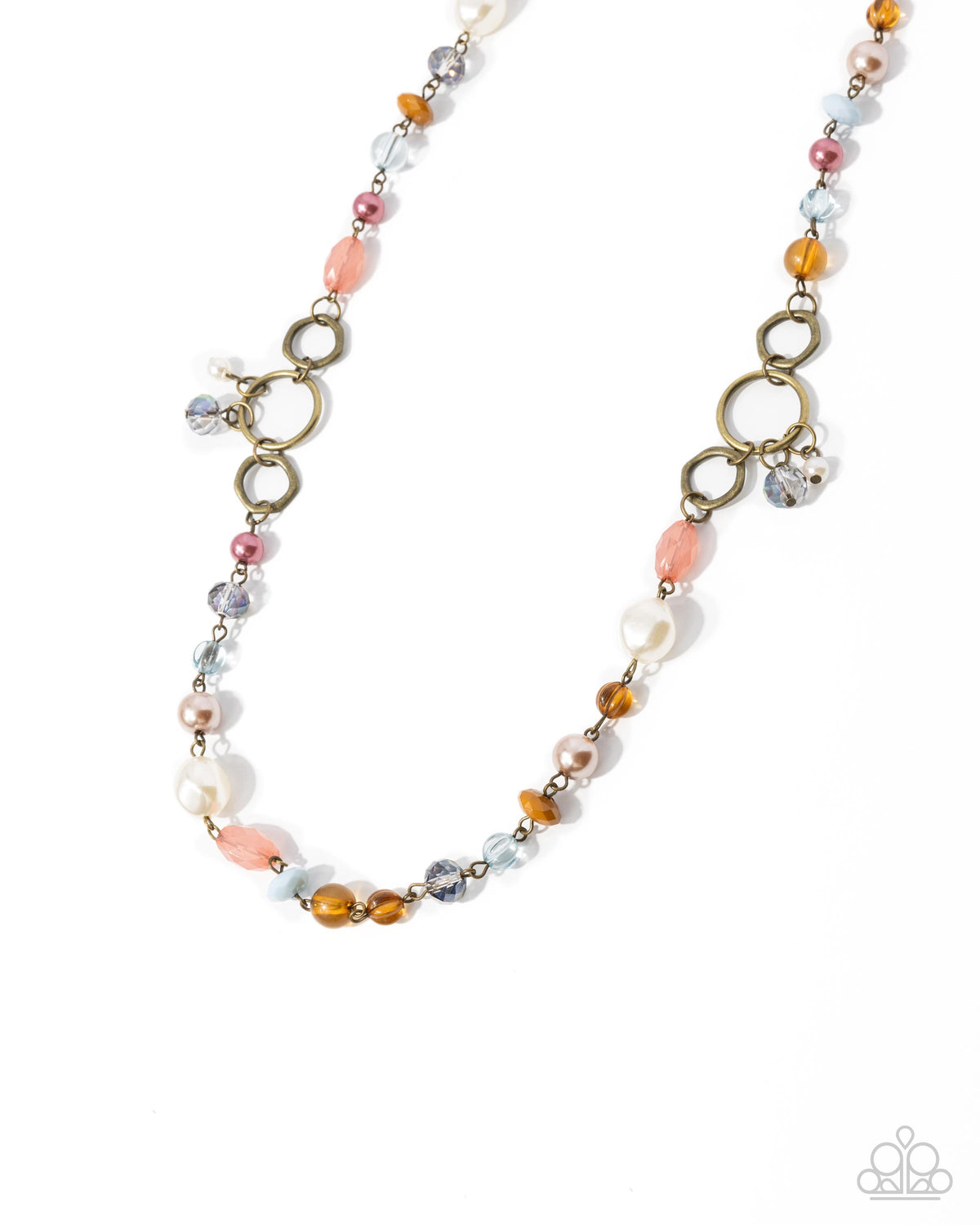 Eclectic Embrace Brass Necklace