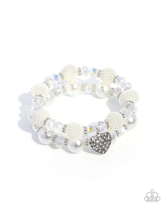 Heart Hustle White Bracelet