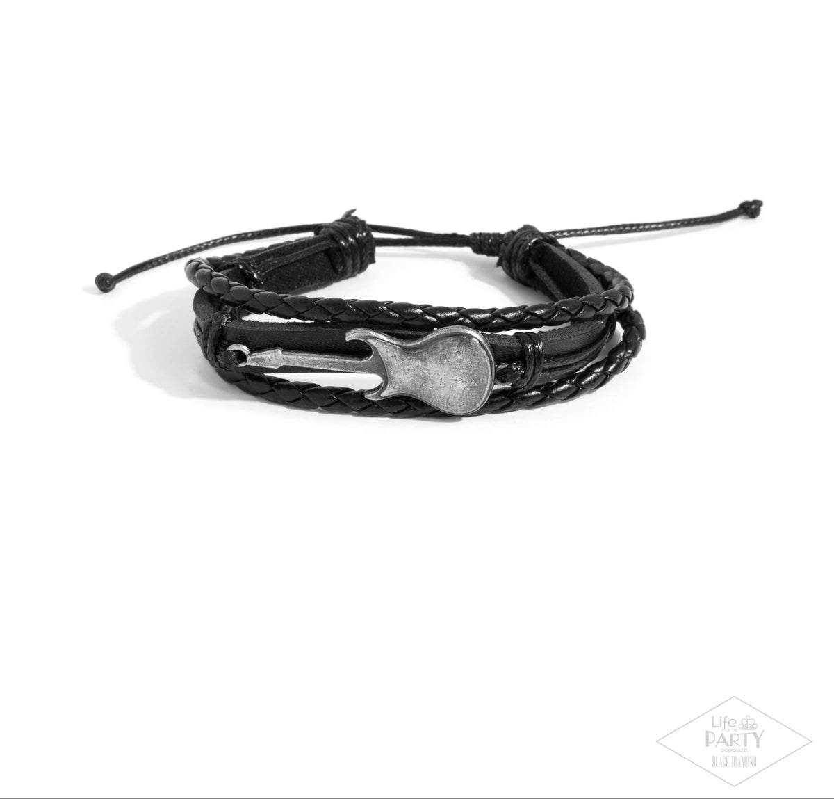Lead Guitar Black Bracelet
