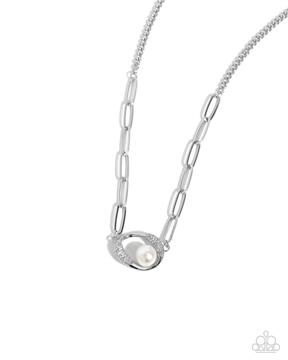 Tilted Tutor White Necklace