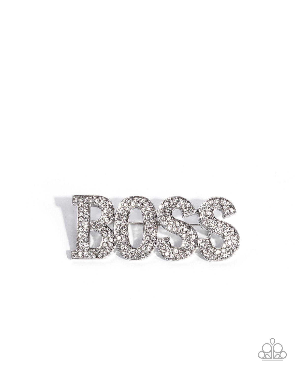 Blingy Boss White Brooch