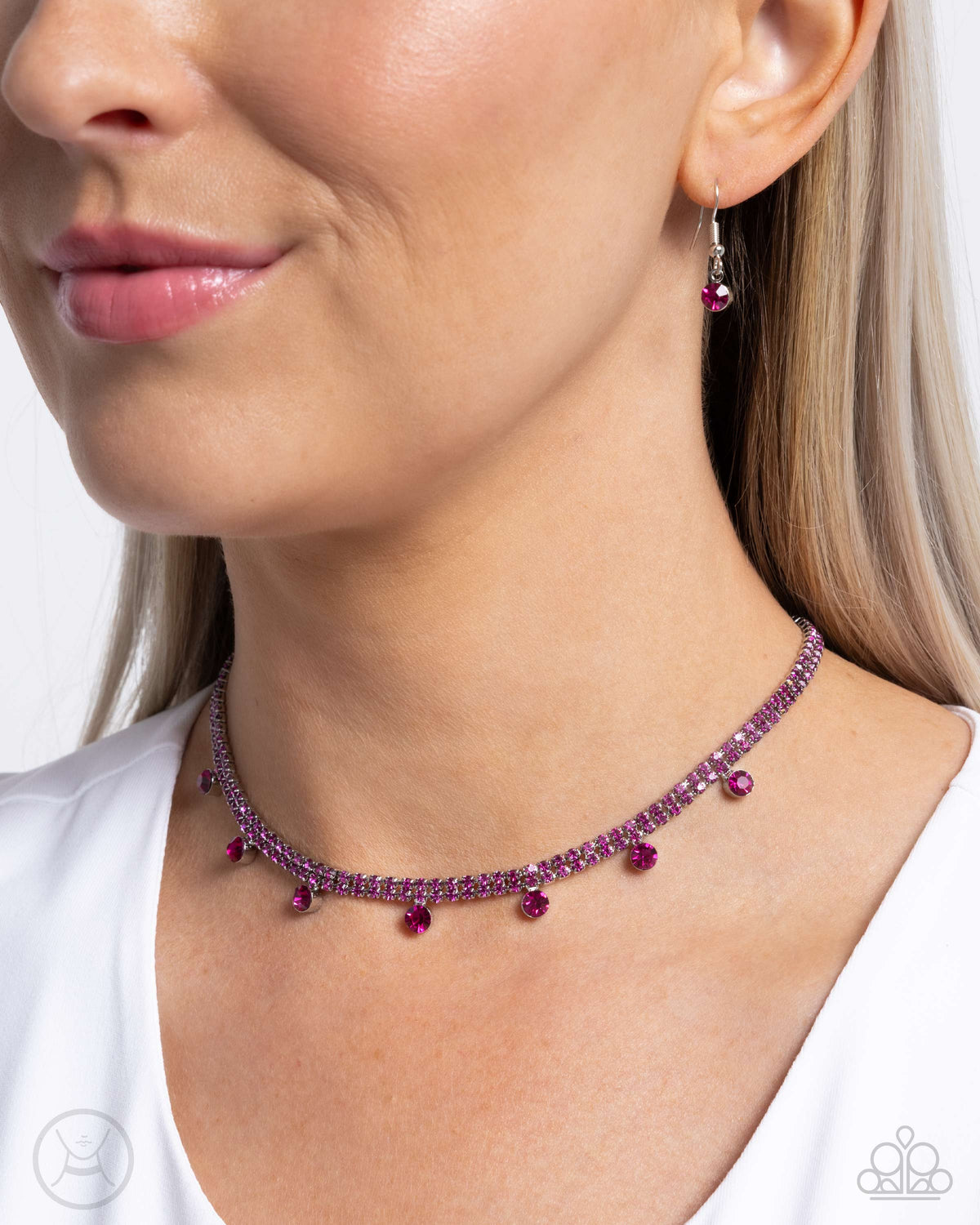 Breathtaking Backdrop Pink Necklace