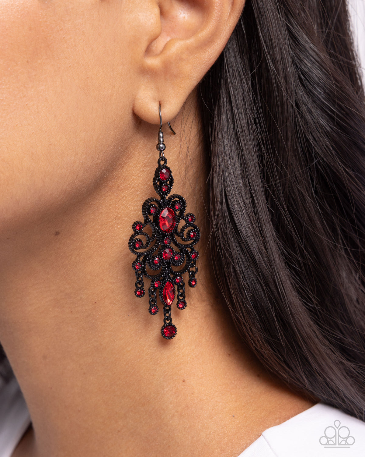 Chandelier Celebration Red Earrings